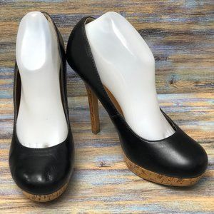 Restricted Women's Shoes Wildcard Platform Pump Black Leather Uppers Size 10